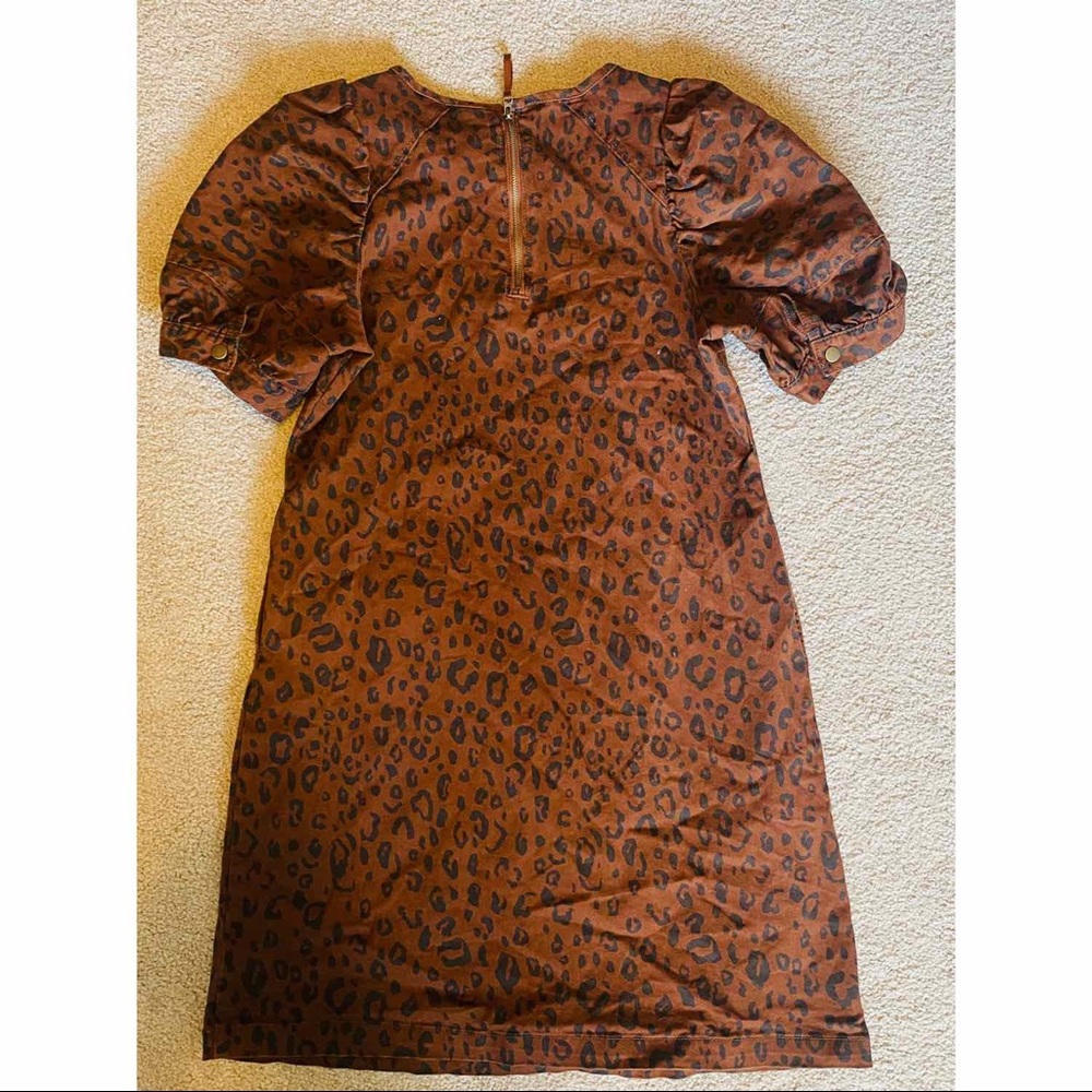 Denim Leopard Print Jean Dress. Sz. 10